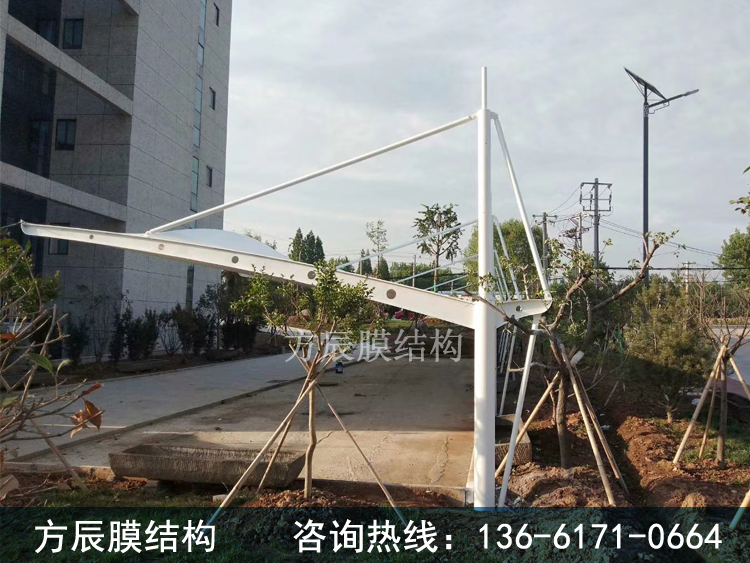 陕西省西安市食品物流园膜结构停车棚解决方案