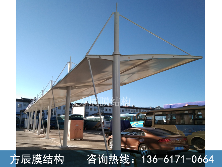 云南省丽江市客运站大巴车膜结构停车棚工程案例