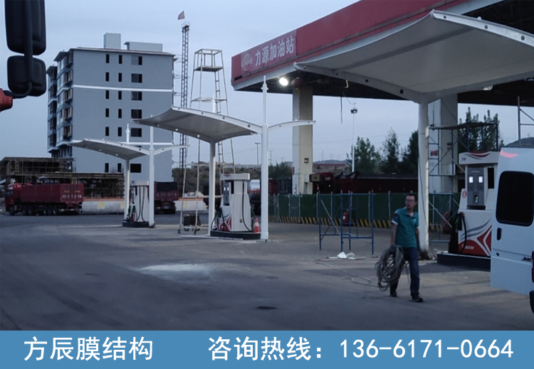 陕西省榆林市神木市力源加油站加油机膜结构车棚工程